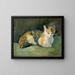 Chat op groene kussen I - August Macke — ingelijst kunstwerk aan de muur