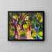 Meisjes met blauwe vogels - August Macke — ingelijst kunstwerk aan de muur