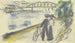 Sentier au Rhin - August Macke — weergave van het kunstwerk