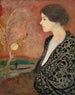 Studie van het portret van Elisabeth Gerhardt - August Macke — weergave van het kunstwerk