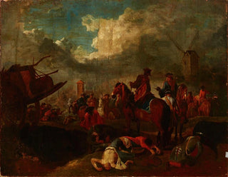 Slachtveld - August Querfurt — weergave van het kunstwerk