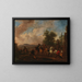 De vertrek voor de jacht - August Querfurt — ingelijst kunstwerk aan de muur