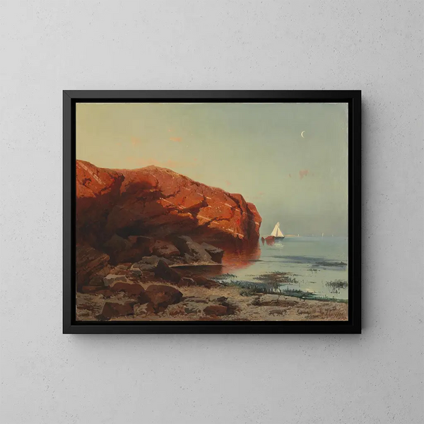 Motief van Helgoland - August Schaeffer von Wienwald — ingelijst kunstwerk aan de muur