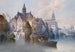 Uitzicht op de haven - August von Siegen — weergave van het kunstwerk