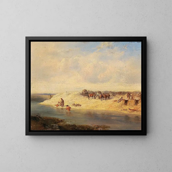 Bivouac russe - August von Pettenkofen — ingelijst kunstwerk aan de muur