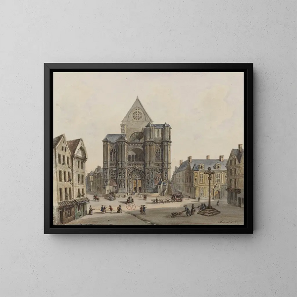 Kerk Saint-Eustache - Auguste Sébastien Bénard — ingelijst kunstwerk aan de muur