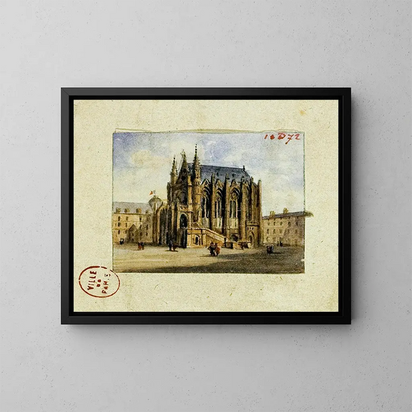 La Sainte-Chapelle - Auguste Sébastien Bénard — ingelijst kunstwerk aan de muur