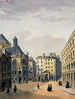 Pointe Saint-Eustache en de fontein - Auguste Sébastien Bénard — weergave van het kunstwerk