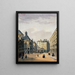 Pointe Saint-Eustache en de fontein - Auguste Sébastien Bénard — ingelijst kunstwerk aan de muur