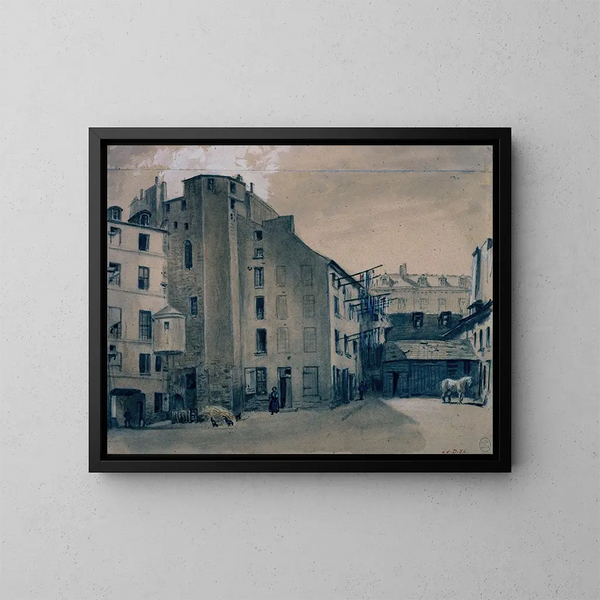 Reisgids, Cour Saint-Jean de Latran - Auguste Sébastien Bénard — ingelijst kunstwerk aan de muur