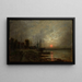 Sunset in Holland - Auguste Anastasi — framed artwork on a wall