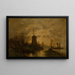 Molen in Schiedam - Auguste Anastasi — ingelijst kunstwerk aan de muur