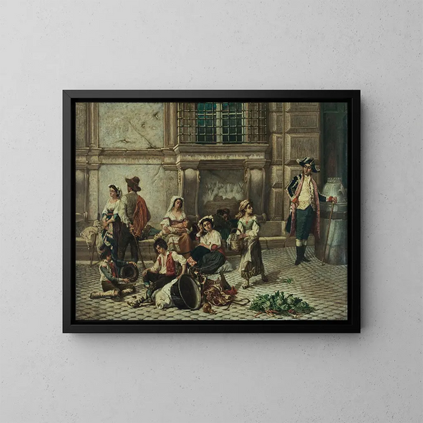 Poort van het Farnese-paleis, Rome - Auguste Dutuit — ingelijst kunstwerk aan de muur