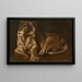 Liggende Lionne - Auguste Lançon — ingelijst kunstwerk aan de muur