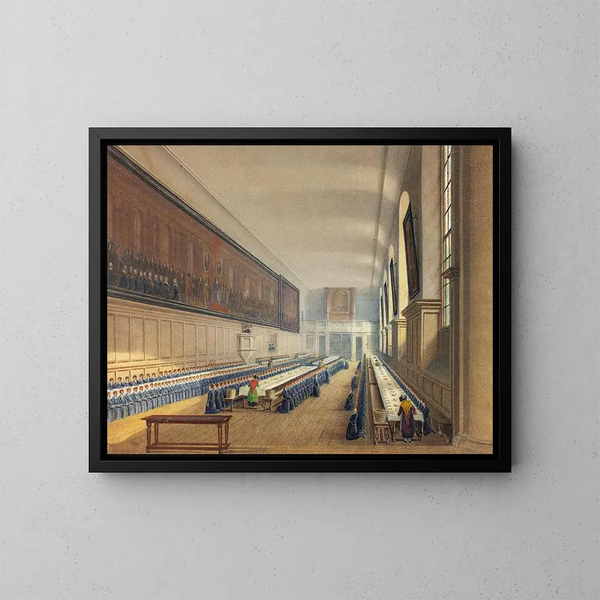 Zaal van het ziekenhuis van de Christs - Augustus Charles Pugin — ingelijst kunstwerk aan de muur