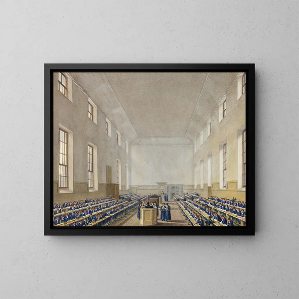 L'école de grammaire de Christ's Hospital - Augustus Charles Pugin — ingelijst kunstwerk aan de muur
