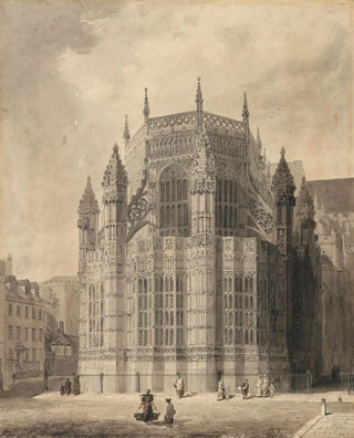 Augustus Charles Pugin - The exterior of the Henry VII Chapel Westminster Abbey.webp