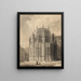 L buitenkant van de kapel Henri VII van Westminster Abbey - Augustus Charles Pugin — ingelijst kunstwerk aan de muur