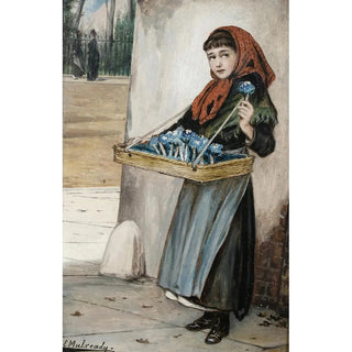 Augustus Edwin Mulready - An Eye To An Expected Buyer.webp