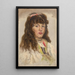 Study of a Woman's Head with Long Hair - Aurel Ballo — framed artwork on a wall
