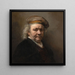 Zelfportret - Rembrandt van Rijn — ingelijst kunstwerk aan de muur
