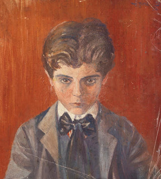 Autoportrait devant un fond rouge - Egon Schiele