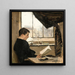 L'autoportret lezend in de atelier, ook bekend als L'Étudiant - Émile Friant — ingelijst kunstwerk aan de muur