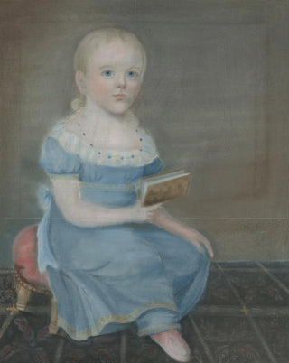B Doyle - Portrait Of A Girl With Blue Eyes And Blue Dress.webp