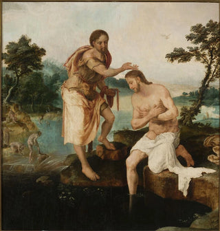 Baptême du Christ Matthieu 3:13-17 Marc 1:9-11 Luc 3:21-22 - Maarten Van Heemskerck