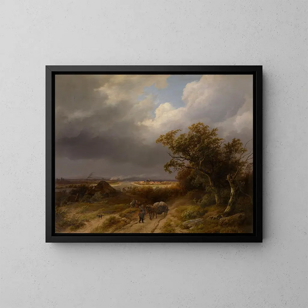 Landschap bij Clèves - Barend Cornelis Koekkoek — ingelijst kunstwerk aan de muur
