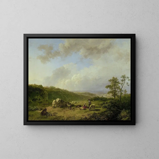 Barend Cornelis Koekkoek - Landscape with a Rainstorm Threatening.webp