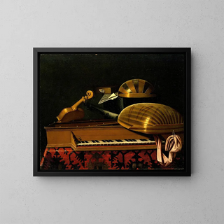 Bartholomeo Bettera - Still Life with Musical Instruments and Books.webp