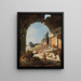 Figuren tussen de ruïnes aan de oever van de Tiber - Bartholomeus Breenbergh — ingelijst kunstwerk aan de muur