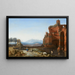 Landschap Italië met de Aurélien Muur - Bartholomeus Breenbergh — ingelijst kunstwerk aan de muur