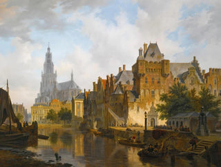 Bartholomeus Johannes van Hove - A Capriccio View Of The Hofvijver The Hague.webp
