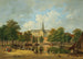 View of the Sint Bavokerk Grote Kerk church in Haarlem - Bartholomeus Johannes van Hove — artwork view