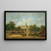 View of the Sint Bavokerk Grote Kerk church in Haarlem - Bartholomeus Johannes van Hove — framed artwork on a wall