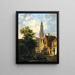 Bakenesserkerk uitzicht vanaf de Valkestraat Haarlem - Bartholomeus Johannes van Hove — ingelijst kunstwerk aan de muur