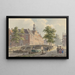 Het Spui in Den Haag gezien naar het zuiden - Bartholomeus Johannes van Hove — ingelijst kunstwerk aan de muur