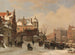 Winterzicht op de stad - Bartholomeus Johannes van Hove — weergave van het kunstwerk