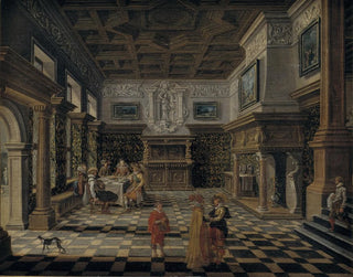 Bartholomeus van Bassen - Sumptuous renaissance interior with a banquet.webp