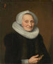 portret van Belia Claesdr 1566 in of na 1652 - Bartholomäus Sarburgh — weergave van het kunstwerk