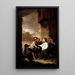 Saint Thomas de Villanueva sharing his clothes with begging children - Bartolomé Esteban Murillo — framed artwork on a wall