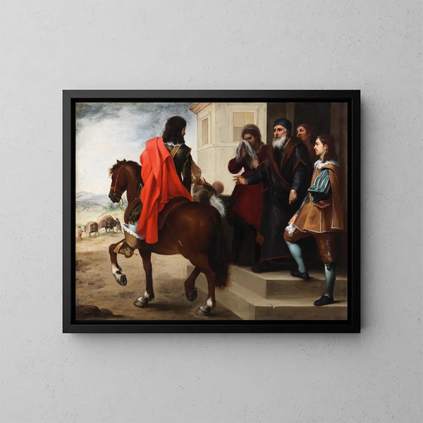 De vertrek van de verloren zoon - Bartolomé Esteban Murillo — ingelijst kunstwerk aan de muur