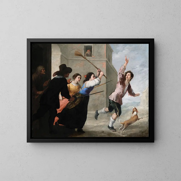 De Verloren Zoon die wordt verjaagd - Bartolomé Esteban Murillo — ingelijst kunstwerk aan de muur