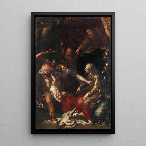 Reproductie van het schilderij Salomon's oordeel - Bartolomeo Biscaino