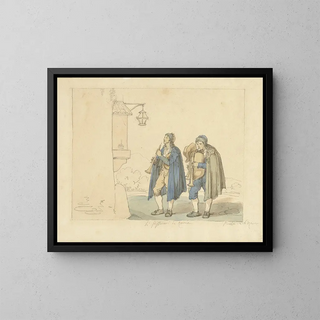 Bartolomeo Pinelli - Fluitspeler en doedelzakspeler voor een huis.webp