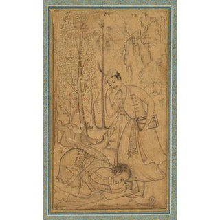 Basavana - A holy man prostrating himself before a learned prince.webp