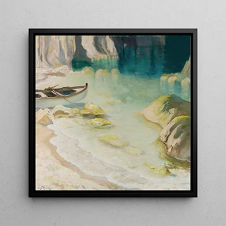 Bateau à la côte rocheuse - Kazimierz Stabrowski