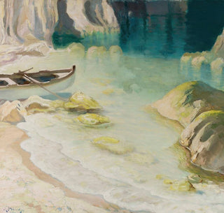 Bateau à la côte rocheuse - Kazimierz Stabrowski